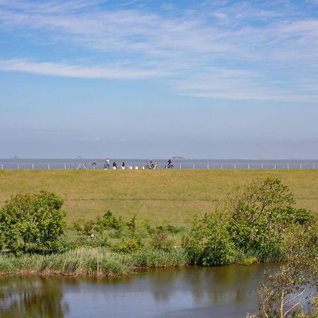 Apartment N14 Direkt Am Nordseedeich Mit Blick Auf Den See Nordstrand Exterior foto